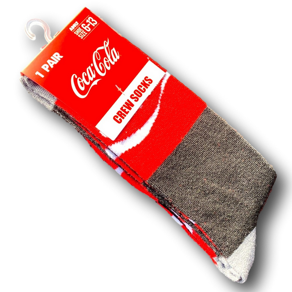 Coca Cola Red and Gray Crew Socks - Picture 3 of 3
